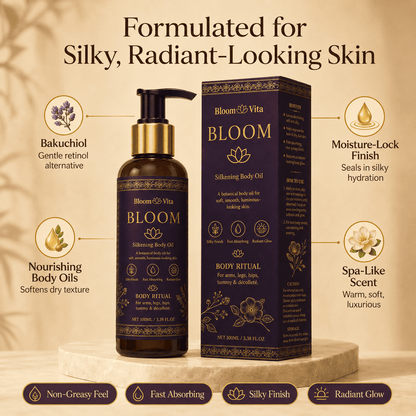 BLOOM Olio Setificante per il Corpo - 100% Autentico