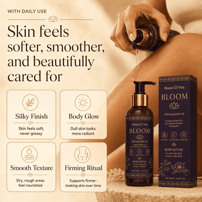 BLOOM Olio Setificante per il Corpo - 100% Autentico