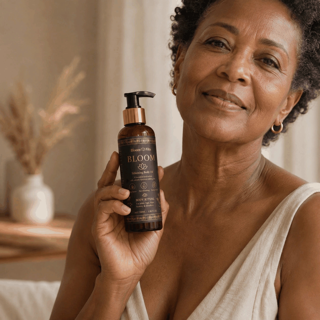BLOOM Olio Setificante per il Corpo - 100% Autentico