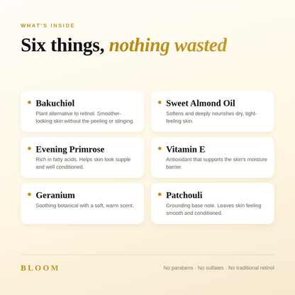 BLOOM Body Silkening Oil — Bakuchiol Body Care for Skin After 45