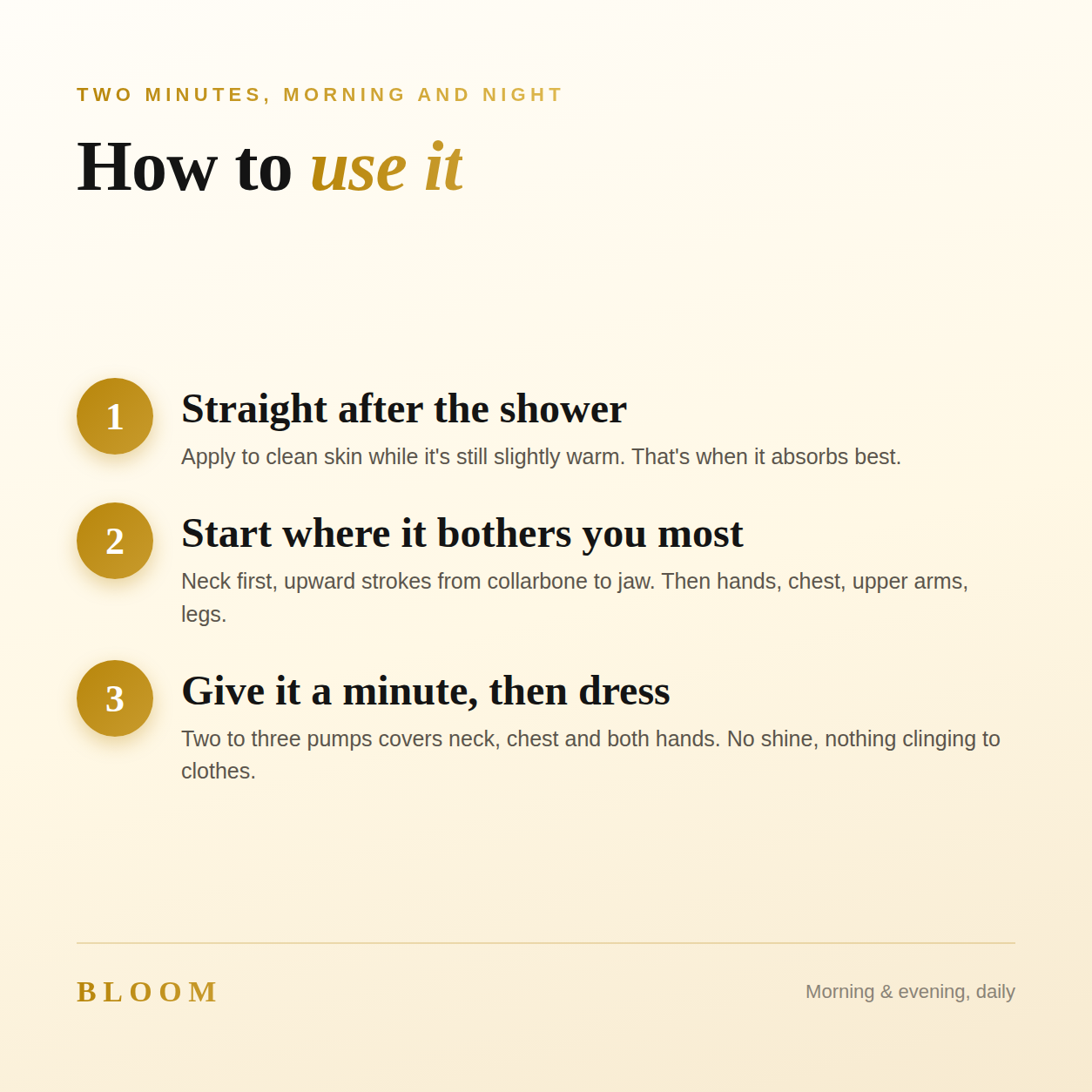 BLOOM Body Silkening Oil — Bakuchiol Body Care for Skin After 45